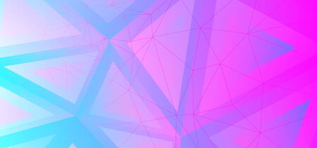 Origami Triangular Background. Digital Polygon Pattern. Technology 3d Business Design. Pink...