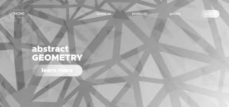 Trendy Triangles Wallpaper. Modern Polygon Pattern. Technology Vector Presentation. Gray Geometric Texture. Triangular Background. Monochrome Polygon Layout. Geometric Shapes. Triangles Background.のイラスト素材