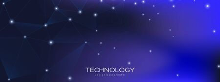 Futuristic Technology Texture. Big Data Center. Light Triangular Poster. Dark Connection. Cosmic Futuristic Architecture. Technology Pattern. Big Data Server. Polygonal Abstract. Futuristic Wallpaper.のイラスト素材