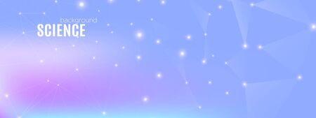 Cosmic Technology Connection. Big Data. Blue Dots Network. Light Triangular Background. Technology Abstract. Data Stream. Pink Depth Background. Magic Triangles Background. Technology Elements.のイラスト素材
