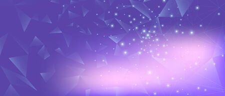Data Tech Concept. Violet Science Visualization. Purple 3d Minimal Background. Magic Polygonal Texture. Technology Data. Gradient Science Wallpaper. Cosmic Illustration. High Big Data Banner.のイラスト素材