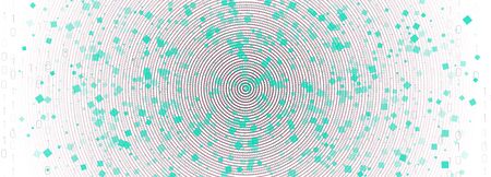 Technology Abstract. Matrix Digits. Data Software. White Flow Particle Pattern. Information...