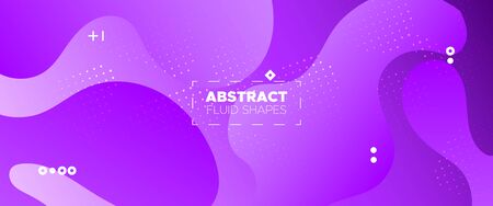 3d Fluid Background. Neon Gradient Poster. Purple Graphic Wallpaper. Futuristic Motion. Abstract Fluid Pattern. Gradient Brochure. Vivid Graphic Movement. Digital Template. Minimal Poster.のイラスト素材