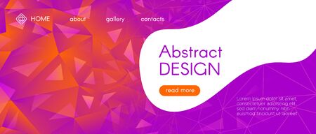 Geometric Landing Page. Neon Science Background. Bright Technology Brochure. Glow Digital Triangle Banner. Vibrant Futuristic Landing Page. Light Technology Illustration. Science Landing Page.のイラスト素材