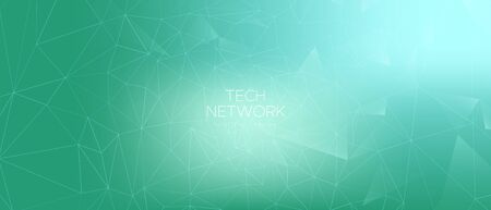 Magic Technology Elements. Data Flow. Green Grid Network. Light Polygonal Background. Technology Connection. Cyan Big Data. Teal Dots Network. Gradient Triangular Background. Cyan Data Tech.のイラスト素材