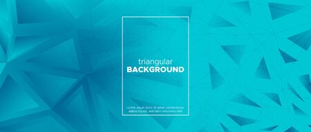 Graphic Polygon Presentation. Gradient Technology Wallpaper. Geometric Triangle Landing Page. Blue...