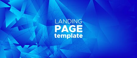 Geometric Triangle Illustration. Blue Futuristic Brochure. Gradient Science Landing Page. Graphic Polygon Banner. Geometric Triangle Landing Page. Technology Wallpaper. Geometric Triangle Pattern.のイラスト素材