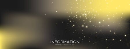 Digital Technology. Big Data Social. Magic Triangular Abstract. Light 3d Minimal Architecture. Technology Future. Big Data Center. Yellow Futuristic Poster. Black Connection. Technology Digital.のイラスト素材