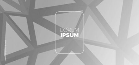 Trendy Triangular Background. Modern Polygon Layout. Technology Website Template. Monochrome Geometric Banner. Triangles Wallpaper. Gray Polygon Poster. Geometric Shapes. Triangles Background.のイラスト素材
