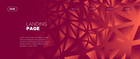 Triangles Background. Abstract Geometric Poster. Red Digital Web Design. Burgundy Gradient Texture....