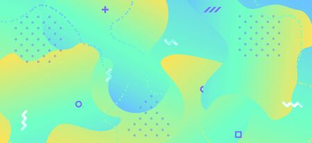 Vector Pastel Banner. Creative Fluid Placard Concept. Vibrant Graphic Wave Poster. Hipster Geometric...