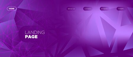 Vibrant Landing Page. Graphic Polygon Wallpaper. Gradient Geometric Shapes. Futuristic Minimal...