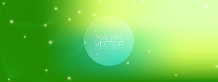 Green Wireless Abstract. Technology Illustration. Vector Big Data. Magic Virtual Contemporary. Gradient Wireframe Poster. Technology Architecture. Future Communication. Cosmic Wormhole Banner.のイラスト素材