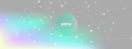 Technology Concept. Cosmic Big Data Visualization. Polygonal Poster. Magic Futuristic Architecture. Technology Finance. Big Data Background. Light Futuristic Connection. Big Data Infographic.のイラスト素材