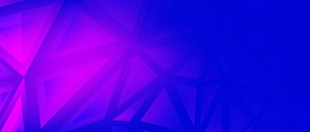 Geometric Mosaic Background. Glow 3d Gradient Poster. Violet Vector Polygon Layout. Network Diamond...