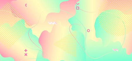 Abstract Colorful Poster. Red Geometric Concept. Fluid Placard. Futuristic Wallpaper. Green Graphic...