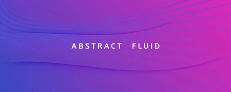 Purple Fluid Stripes. Creative Design. Abstract Geometric Background. Wavy Vector Poster. Fluid...