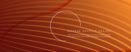 Vivid Fluid Flow. Orange Futuristic Movement. 3d Abstract Line. Creative Pattern. Yellow Fluid Flow. Curve Modern Design. Abstract Website. Minimal Banner. Geometric Fluid Flow.のイラスト素材