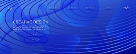 Blue Futuristic Abstract. Creative Motion. 3d Gradient Background. Wavy Wave Banner. Technology Futuristic Abstract. Flow Shapes Template. 3d Fluid Brochure. Blue Futuristic Abstract.のイラスト素材