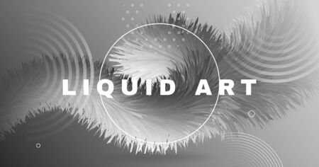 Liquid Wave Abstract. Flow Vibrant Movement. Gradient Wallpaper. Vector Music Wave Abstract. Geometric Fluid Design. Dynamic Shape. Neon Color Digital Pattern. Wave Abstract. 3d Graphic Poster.のイラスト素材