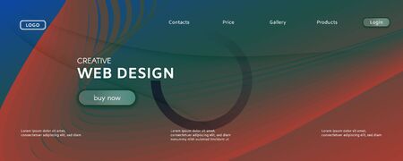 Fluid Geometric Abstract. Curve Gradient Lines Background. Blue Business Pattern. Vibrant Futuristic Illustration. Flow Liquid. 3d Vector Landing Page. Dynamic Geometric Abstract. Vivid Shape.のイラスト素材