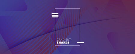 Blue Dynamic Abstract. Flow Line Banner. 3d Landing Page. Vector Creative Liquid. Geometric Memphis...