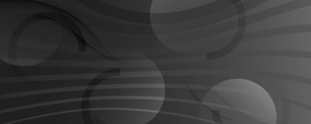 Gray Digital Background. Flow 3d Concept. Color Dynamic Shapes. Creative Digital Background. Graphic Poster. Fluid Stripes. Gradient Movement. Digital Background. Black Illustration.のイラスト素材