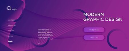 Fluid Background. 3d Flow Shapes Wallpaper. Color Geometric Pattern. Vector Technology Website. Violet Memphis Liquid. Gradient Fluid Background. Abstract Poster. Vivid Fluid Background.のイラスト素材