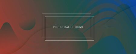 Fluid Geometric Abstract. Curve Gradient Shape Movement. Red Digital Banner. Graphic Dynamic Illustration. Flow Flyer. 3d Vivid Landing Page. Futuristic Geometric Abstract. Vector Shapes.のイラスト素材