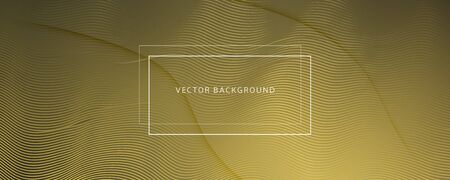 Abstract Vector Curve. Golden Futuristic Wallpaper. 3d Flow Shape. Business Banner. Yellow Abstract Vector Curve. Color Graphic Layout. Fluid Website. Geometric Abstract Vector Curve.のイラスト素材