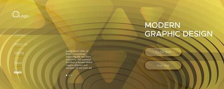 Abstract Vector Curve. Yellow Futuristic Landing Page. 3d Flow Lines. Technology Pattern. Gold Abstract Vector Curve. Wave Memphis Flyer. Fluid Illustration. Dynamic Abstract Vector Curve.のイラスト素材