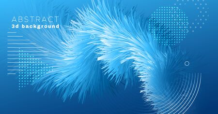 3d Wave Shapes. Fluid Cover. Blue Graphic Concept. Color Creative Poster. Abstract Movement. 3d Wave Shapes. Digital Gradient Flyer. Liquid Futuristic Pattern. Flow Music 3d Wave Shapes.のイラスト素材