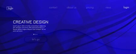 Blue Futuristic Background. Flow Shape Banner. Abstract Movement. Wave Business Layout. Dynamic Modern Futuristic Background. Fluid Illustration. Black Brochure. Futuristic Background.のイラスト素材
