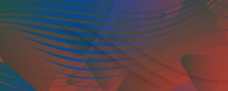 Flow Geometric Abstract. Wave Dynamic Line Background. Red Business Pattern. Vibrant Gradient...