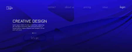 Deep Futuristic Background. Fluid Shape Brochure. Abstract Movement. Wave Technology Flyer. Geometric Vibrant Futuristic Background. Flow Website. Blue Texture. Futuristic Background.のイラスト素材