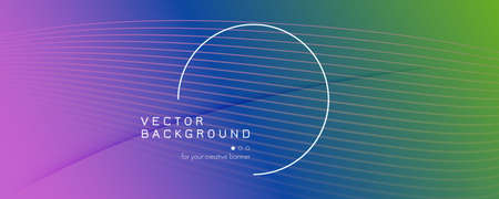 Flow Geometric Abstract. Vector Gradient Line Wallpaper. Colorful Digital Texture. Graphic Dynamic...