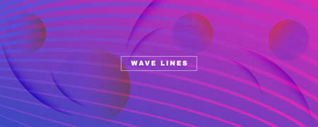 Purple Fluid Stripes. Technology Flyer. 3d Dynamic Movement. Memphis Color Banner. Fluid Stripes....