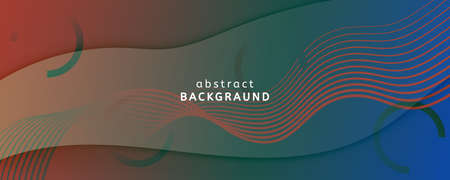 Flow Geometric Abstract. Curve Dynamic Shapes Landing Page. Blue Business Banner. Modern Gradient Illustration. Fluid Design. 3d Wave Background. Futuristic Geometric Abstract. Vivid Lines.のイラスト素材