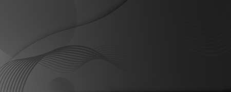 Black Digital Background. Flow 3d Flyer. Wave Futuristic Shapes. Minimal Digital Background. Modern Banner. Fluid Stripes. Gradient Wallpaper. Digital Background. Gray Illustration.のイラスト素材