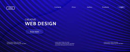 Deep Futuristic Background. Flow Lines Pattern. 3d Wallpaper. Wave Minimal Design. Geometric Graphic Futuristic Background. Fluid Website. Blue Texture. Futuristic Background.のイラスト素材