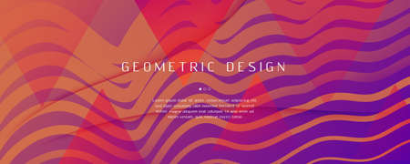 Abstract Fluid Background. 3d Geometric Concept. Flow Shapes Brochure. Orange Abstract Fluid...