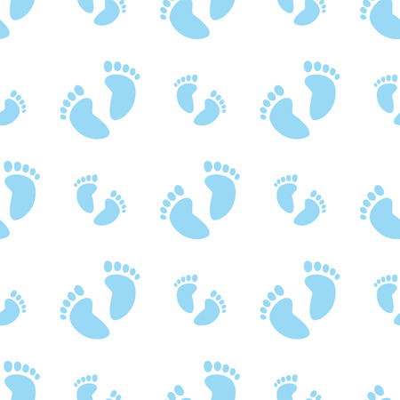 Seamless Blue Feetのイラスト素材