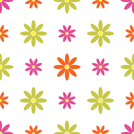 Seamless Retro Floral Patternのイラスト素材