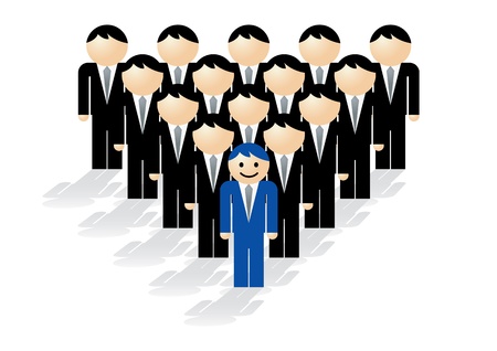 Vector illustration showing the concept of leadership.のイラスト素材