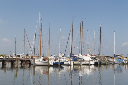 The small marina of Marken is a well-known tourist spot in the Netherlands.のeditorial素材