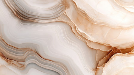 A beautiful seamless beige abstract pattern showcasing elegant fluid shapes and striking visual depth, perfect for backgrounds or artistic projects.の素材