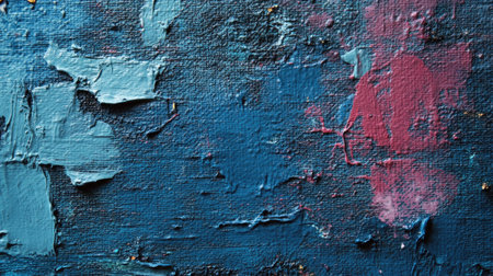 Abstract background with a rough, textured surface resembling brush strokes on a canvas.の素材