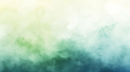 Abstract background with a soft, watercolor effect, featuring blending shades of blue and green. -の素材