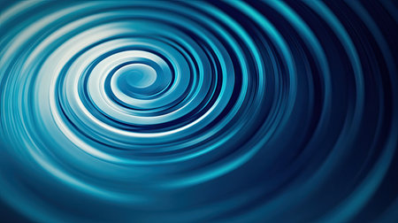 Abstract background with concentric circles in varying shades of blue, creating a hypnotic effect.の素材