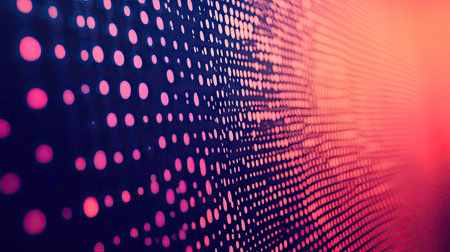 Abstract background with a halftone pattern, featuring dots in varying sizes and shades.の素材